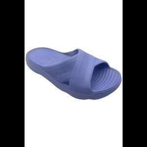 Ryka Women's Cross Band Recovery Slide Sandals Refresh Hydrangea Blue - Medium